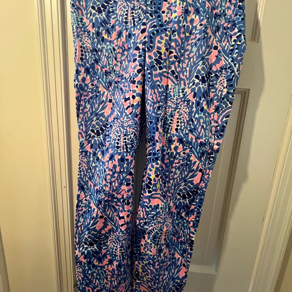 Lilly Pulitzer Blue and Pink Patterned Pants